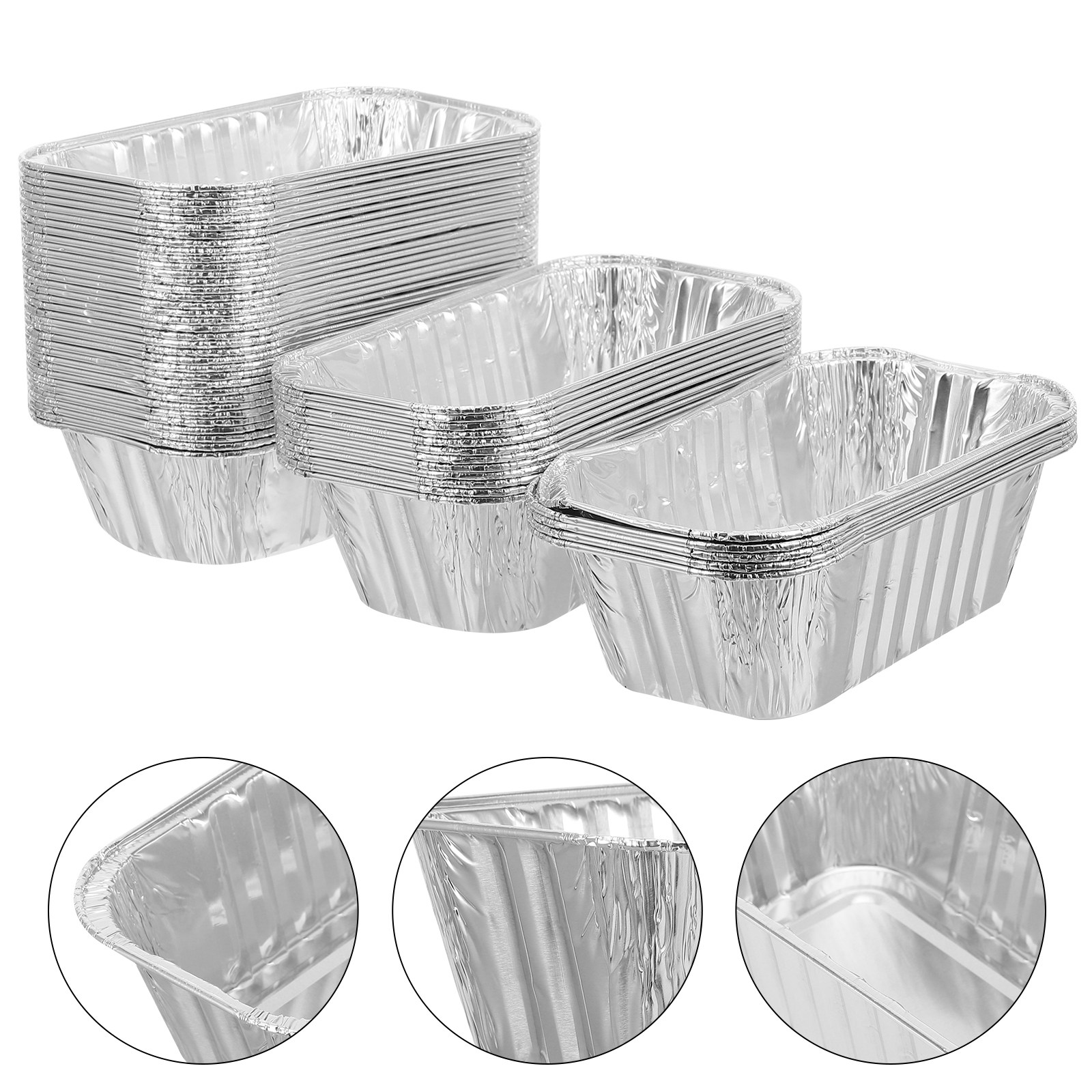 Kitchen Essentials Baking Tray - 50 Moldes de Aluminio para Pan,