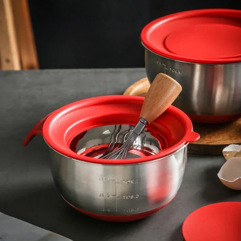 Kitchen Baking Aid - Tazón para mezclar profundo de acero