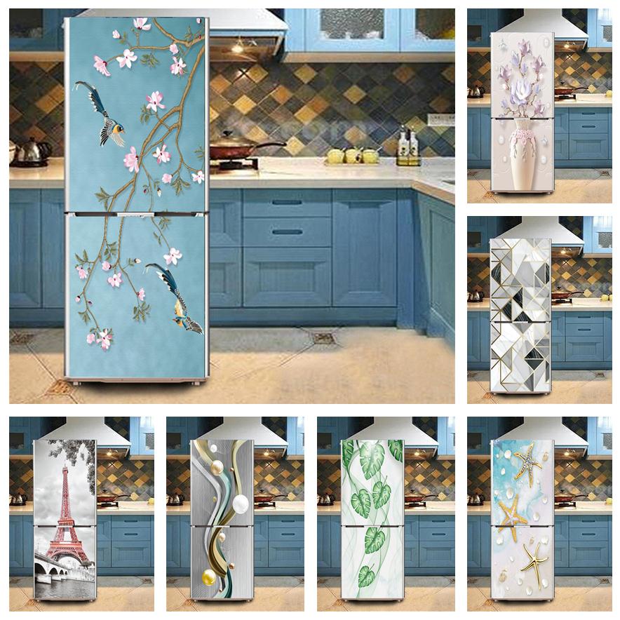 Kitchen Baking Cabinet - Pegatina 3d impermeable para refrigerador, papel