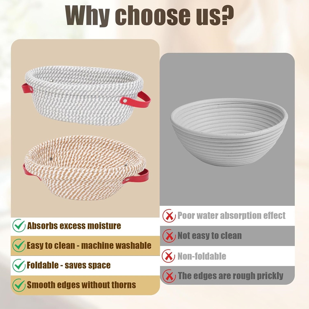 Paquete de 2 Cestas de Ferment - Proofing Basket Banneton reseña y precio