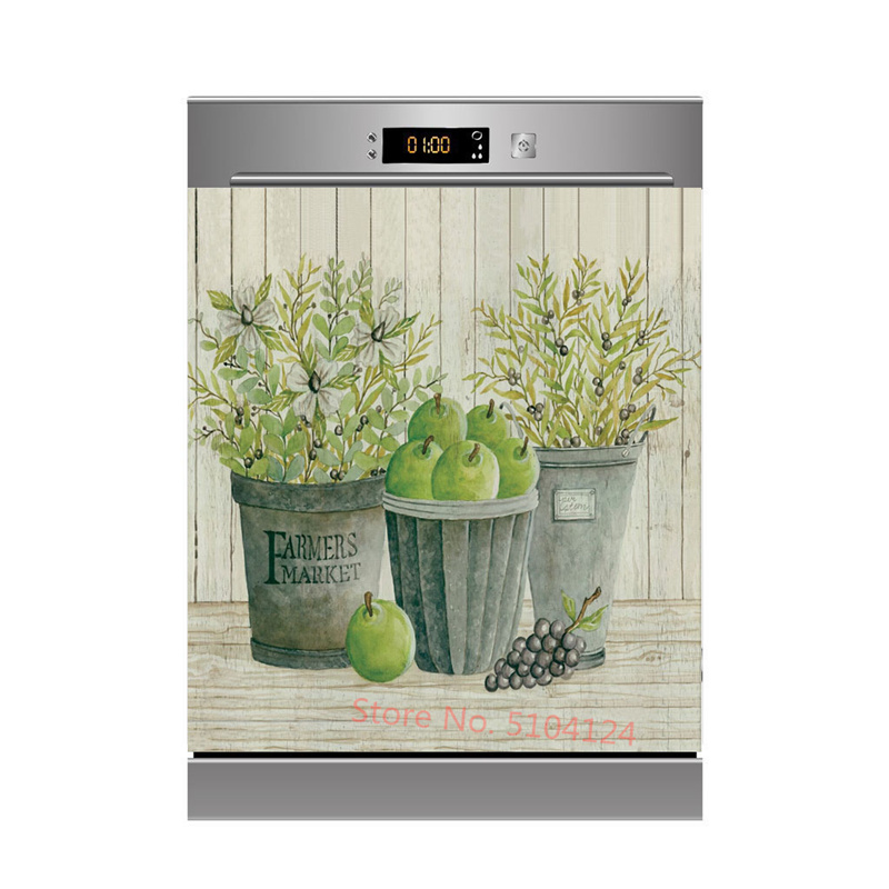 Pegatina de flores en maceta p - Kitchen Baking Cabinet reseña y precio