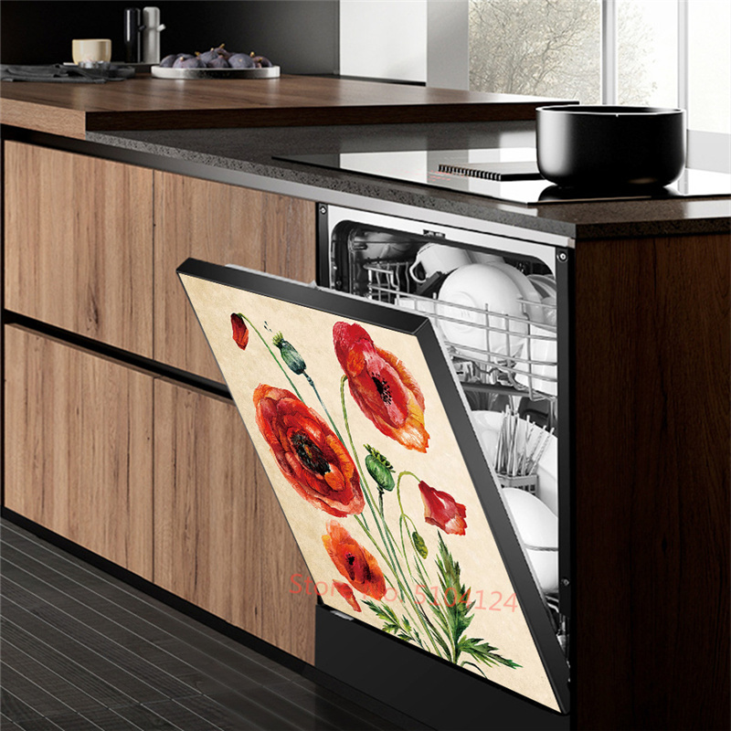 Pegatina de flores en maceta p - Kitchen Baking Cabinet reseña y precio