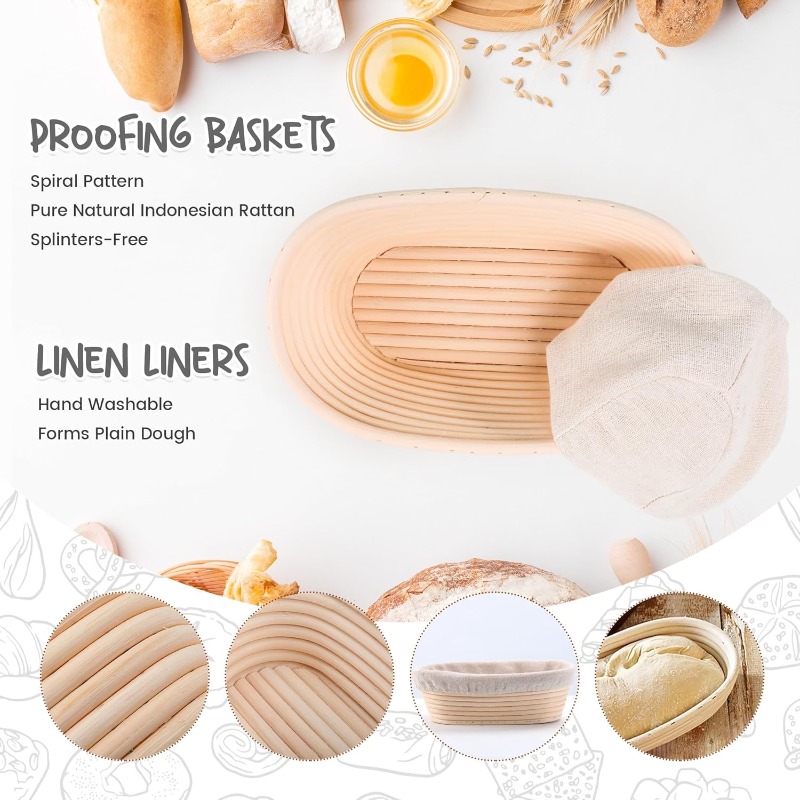 Cesta de fermentación de pan d - Proofing Basket Banneton reseña y precio