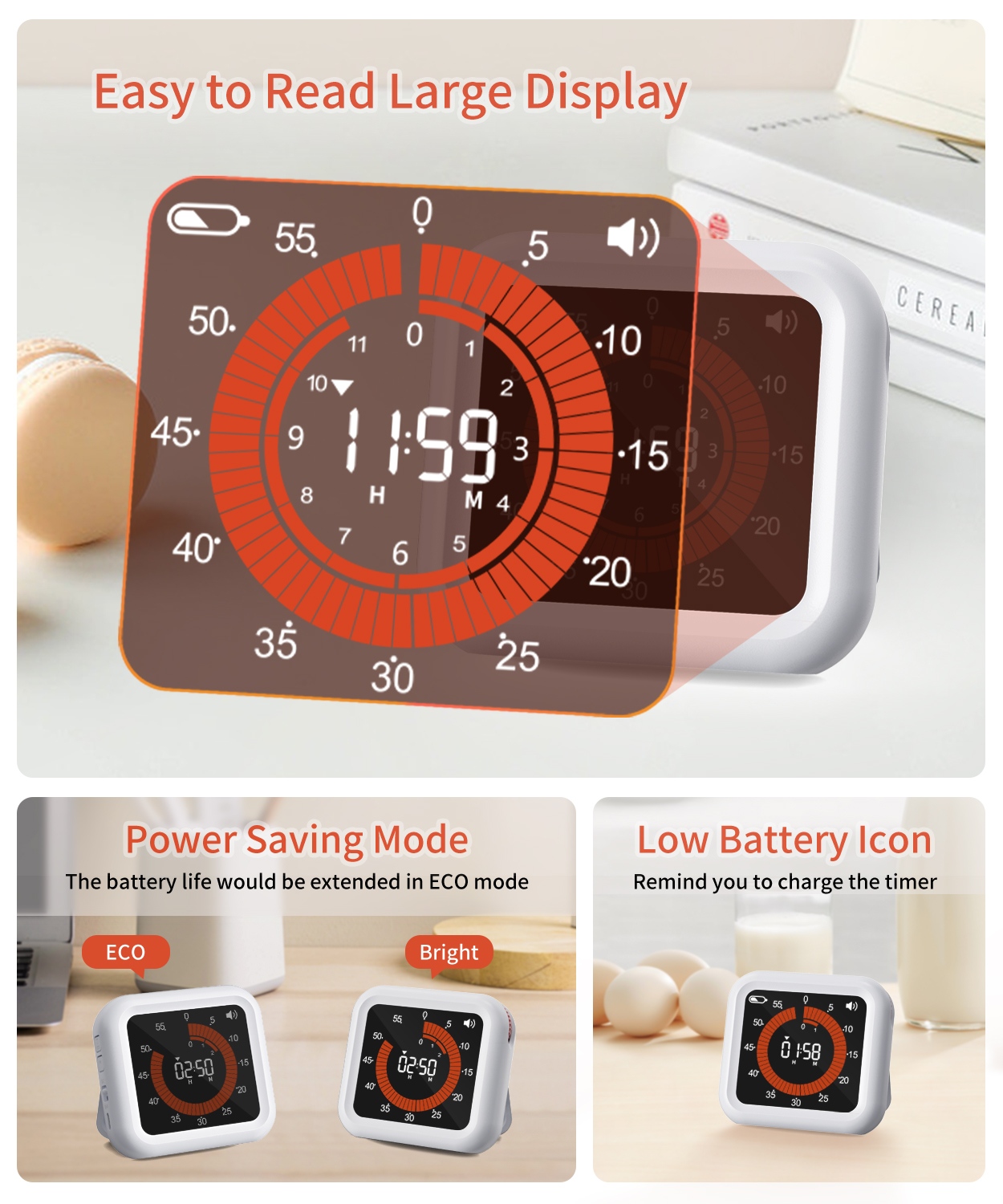 Temporizador Digital Visual co - Baking Kitchen Hourly reseña y precio