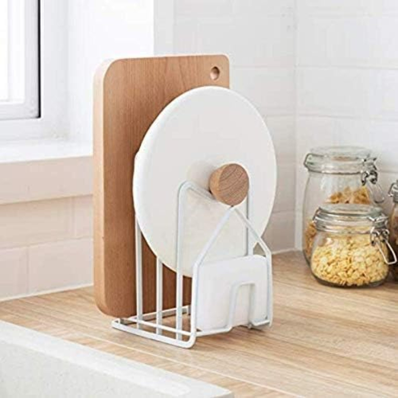Soporte para tapas de ollas y  - Kitchen Baking Tray Organiser reseña y precio