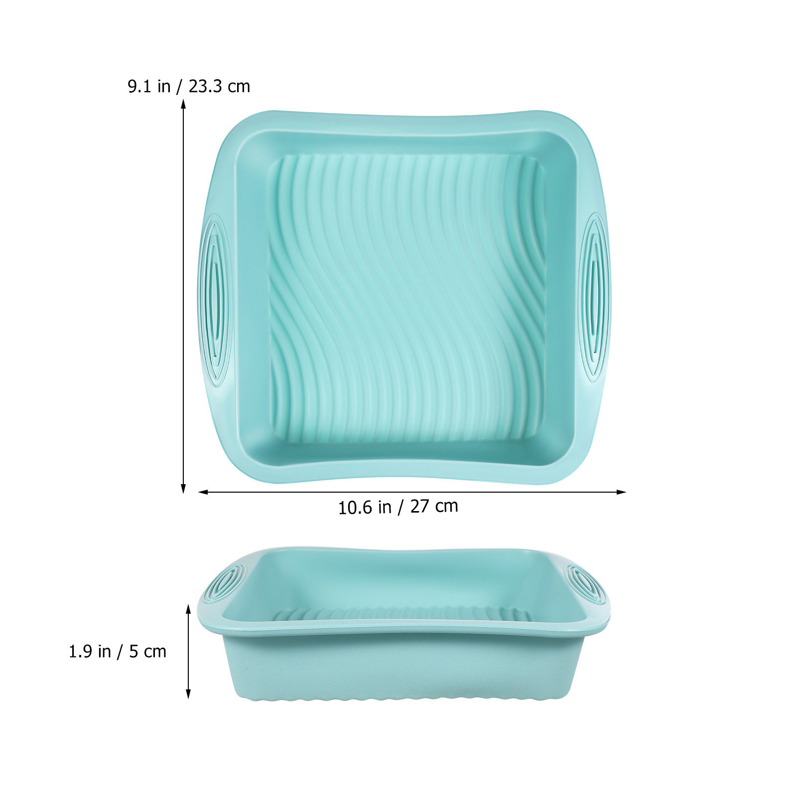 Molde cuadrado de silicona par - Kitchen Baking Pans reseña y precio